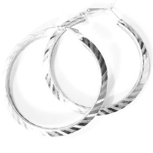 Large Silver Hoops
